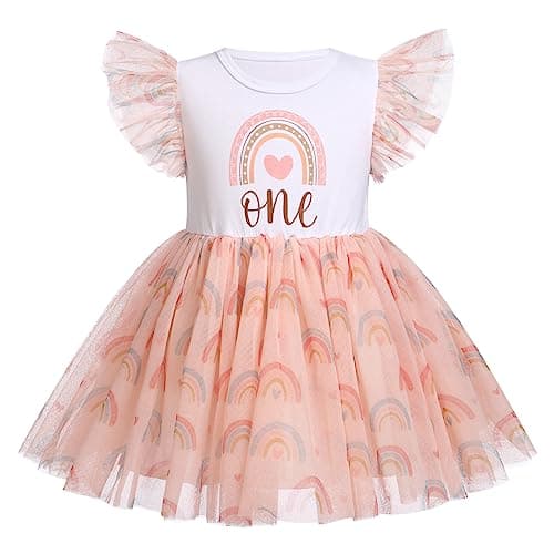 ODASDO Baby Girl 1/2 Birthday Tutu Dress Ruffle 0-24M