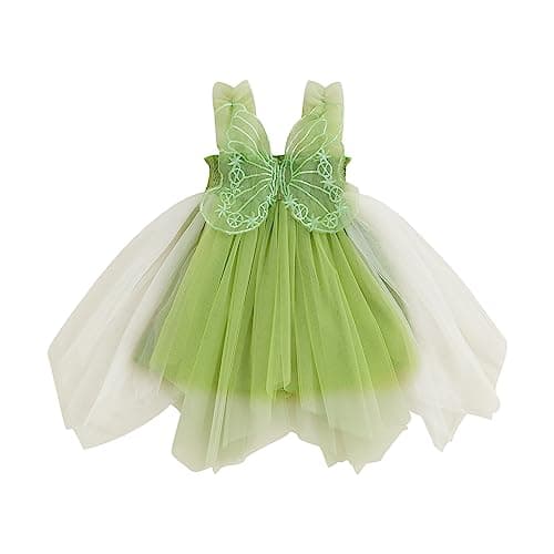 ZINTAOZT Toddler Butterfly Wings Sleeveless Skirt Birthday Party Tutu Dress
