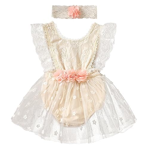 Boho Lace Romper Dress for Newborn Infant Baby Girl