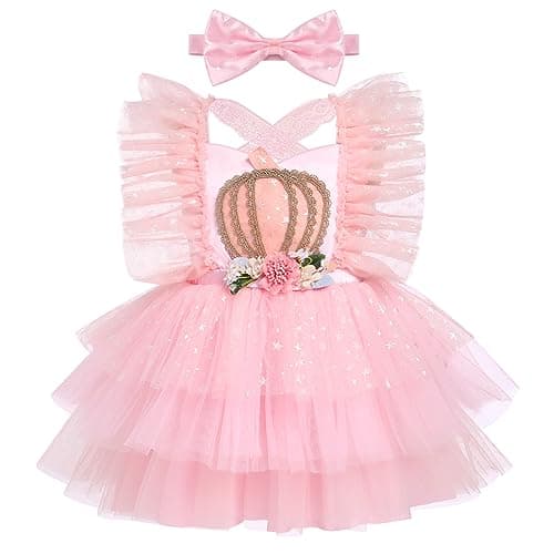 Colorful Polka Dots Romper Tutu Dress for Baby Girls 1st Birthday Party