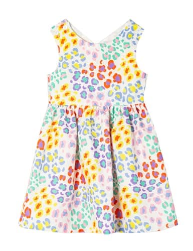 Minitaylor Girls' Casual Sleeveless Dresses Back Cutout Elastic Waist Pattern