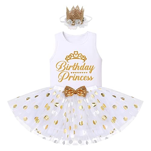 Princess Birthday Outfit for Girls 1-6T