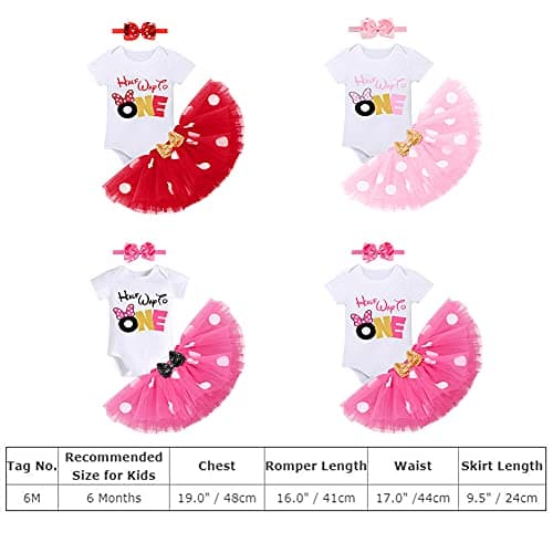 IMEKIS Baby Girls 1st Birthday Tutu Romper with Polka Dots & Mouse Ears Costume