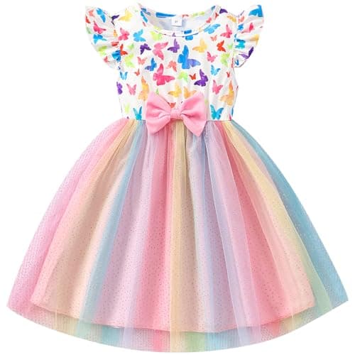 Gothletic Little Girls Tulle Tutu Dress for 2-7Y Summer Sundress