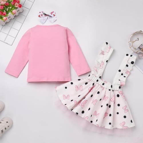 IMEKIS Toddler Mouse Birthday Outfit Shirt & Overalls+winter accessories