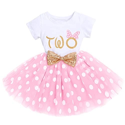 IMEKIS Baby Girls Polka Dots Tulle Tutu Dress for 1st 2nd Birthday Party