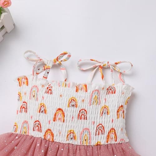IMEKIS Toddler Girl Boho Birthday Dress & Headband Set for Party Photos