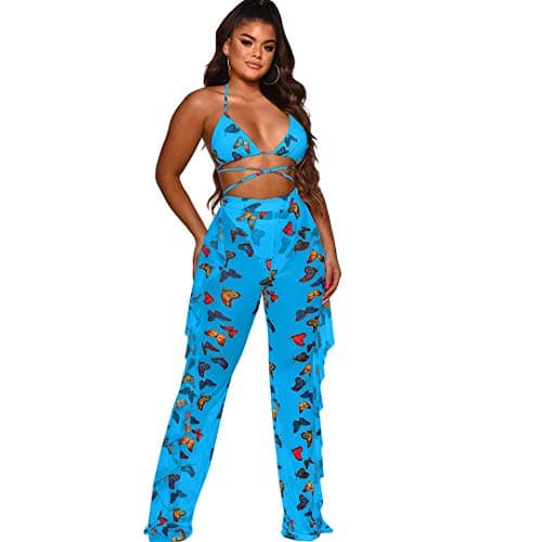 ECHOINE Women's Mesh Beach Jumpsuit Swimwear