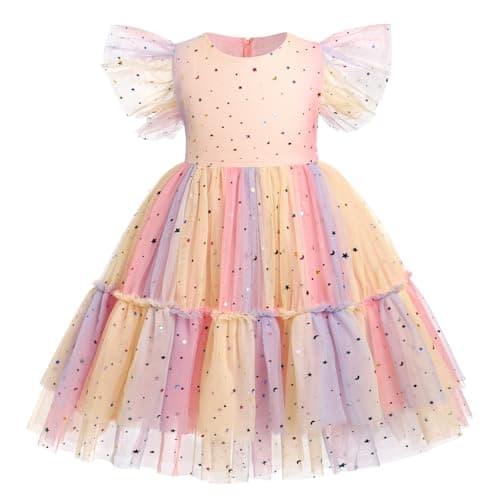 Confetti Stars Birthday Princess Dress for Toddler Girls