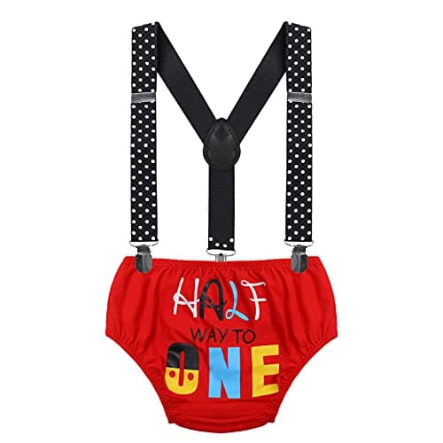 Half Way to One Cake Smash Outfit for Baby Boy