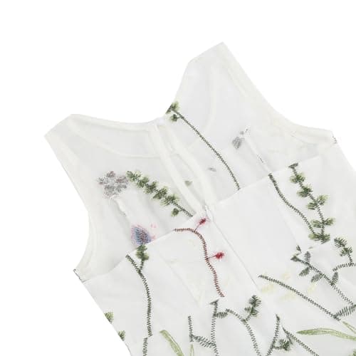 Embroidered Floral Lace Dress for Kids Girls