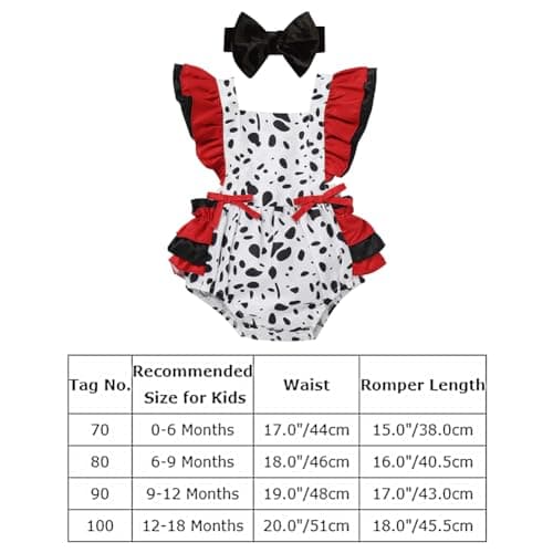 Dalmatian Costume Romper for Newborn Baby Girls