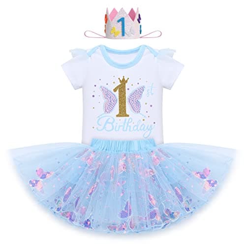 IDOPIP Butterfly 1st Birthday Tutu Outfit & Accessories Costco