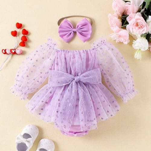Newborn Baby Girls Butterfly Romper Princess Dress