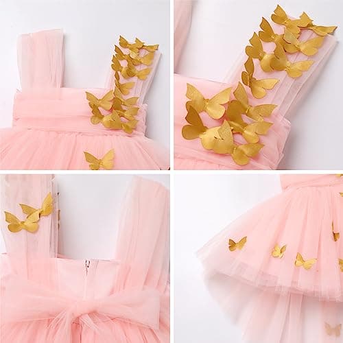 Toddler Girls' Butterfly Birthday Dress with Tulle - Formal & Photo Shoot Ready