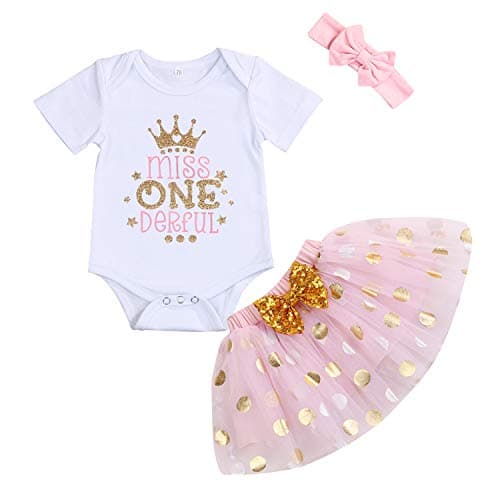 Viworld Baby Girl 1st Birthday Cake Smash Tutu Skirt Set
