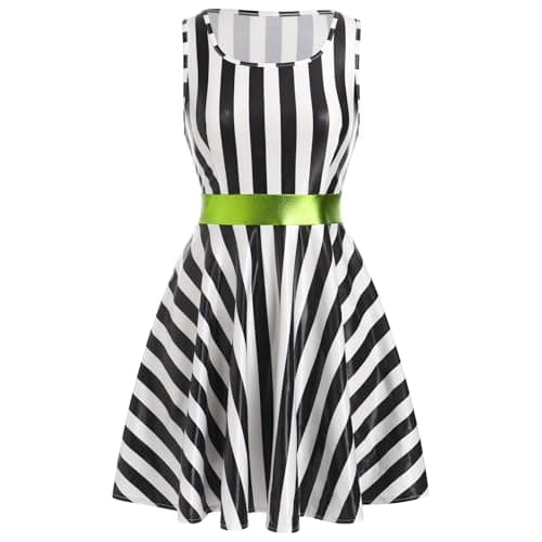 IMEKIS Women & Girls Anime Halloween Rave Mini Skater Costume