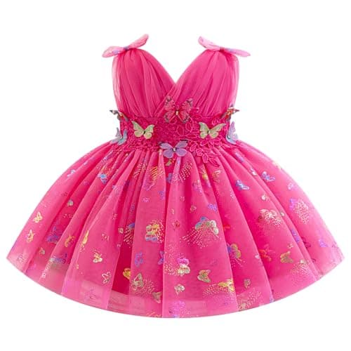 ODOLDI Baby Girls 3D Butterfly Birthday Dress Photography Wedding Cake Crush