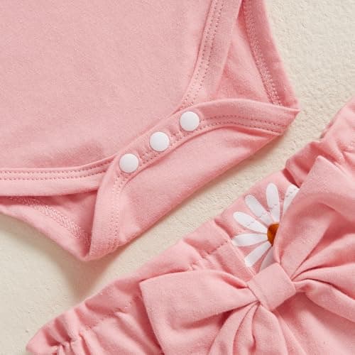 Cevoerf Infant Baby Girl Daisy Theme Birthday Outfit Set