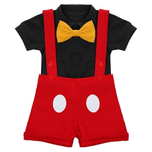 IBTOM CASTLE Baby Boys First Birthday Cake Smash Outfit Gentleman Tuxedo Clothes Set