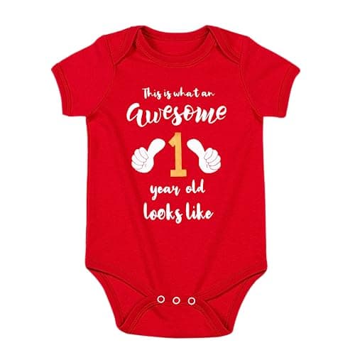 Cnins Funny Baby & Daddy Matching Outfit for 1st Birthday, Unisex 0-24M