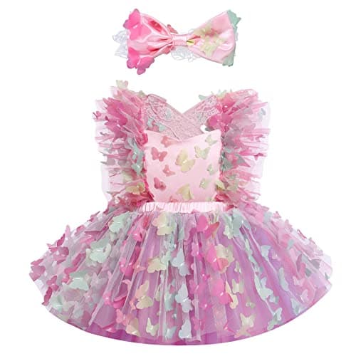 Toddler Baby Girls Strawberry Cherry Dress with Headband for Cake Smash Photo Shoot