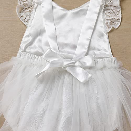 IMEKIS Baby Girls Boho Lace Romper Dress Newborn Outfits