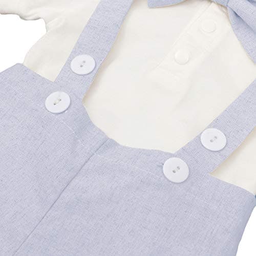 IMEKIS Baby Boy Baptism Outfit with Bowtie and Shorts