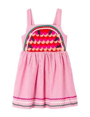 Minitaylor Girls' Casual Sleeveless Dresses Back Cutout Elastic Waist Pattern