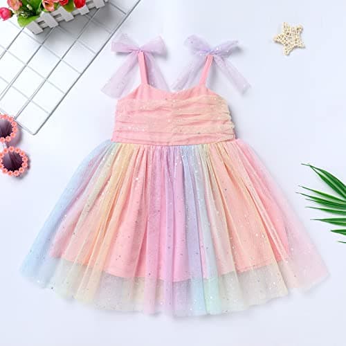 Birthday Party Dress for Baby Girls - Spaghetti Straps Tulle Tutu Princess Dress