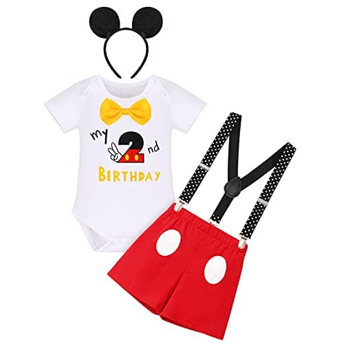 IMEKIS Baby Boys 1st Birthday Halloween Tuxedo Costume Romper Shorts