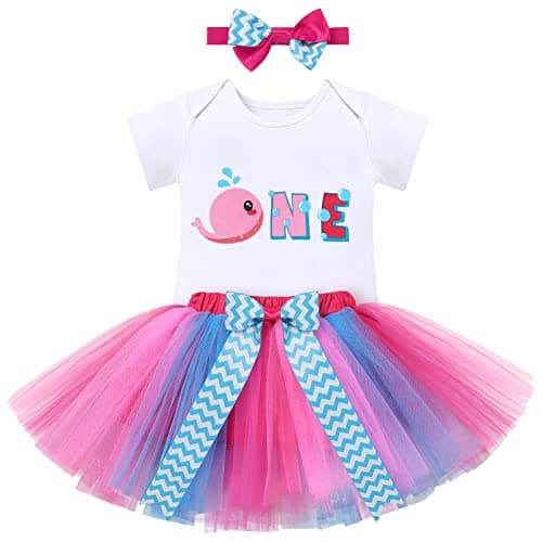 ODASDO Baby Girl Animal Theme 1st Birthday Cake Smash Outfit Set
