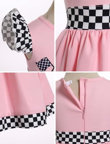 IMEKIS Baby Girl Race Car Birthday & Halloween Dress