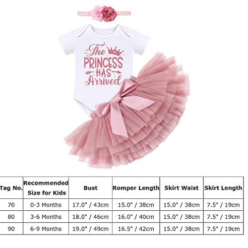 Newborn Baby Girls Princess Romper + Tutu Skirt + Flower Headband Shiny Clothes Set for Photo Shoot by IMEKIS