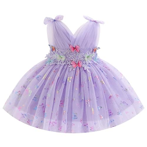 ODOLDI Baby Girls 3D Butterfly Birthday Dress Photography Wedding Cake Crush