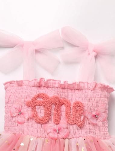 IMEKIS Baby Girl Strawberry OneBirthday Outfit Tulle Romper Headband