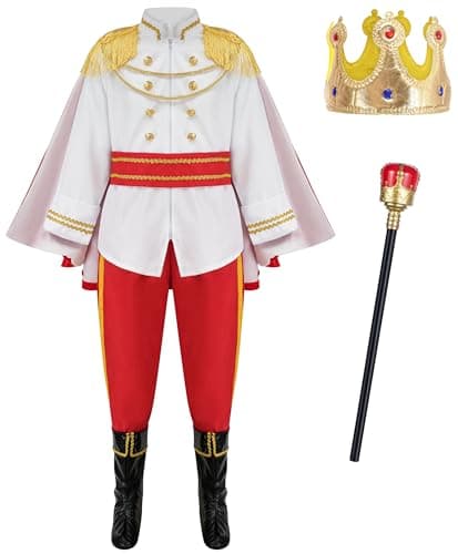 Boys' Prince Charming Costume - Kids Royal Outfit for Birthdays and Halloween