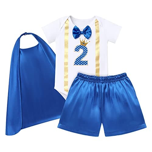 AWIBMK Baby Boys 1st Birthday Cake Smash Outfit 4PC Costume Set