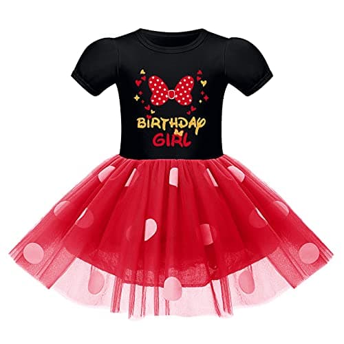Polka Dots Birthday Princess Dress Set for Kids 1-6T