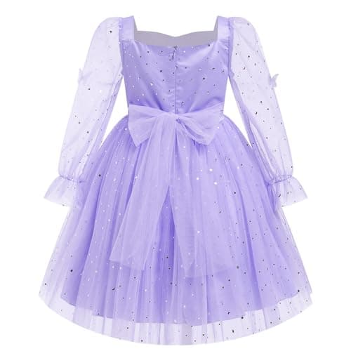 Girls Birthday Princess Dress with Sparkle Butterfly Stars