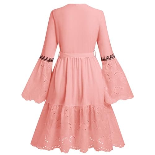 Bohemian Floral Print Mexican Dress for Women