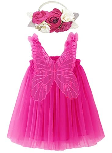 BGFKS Princess Tutu Dress with Flower Headband for Girls