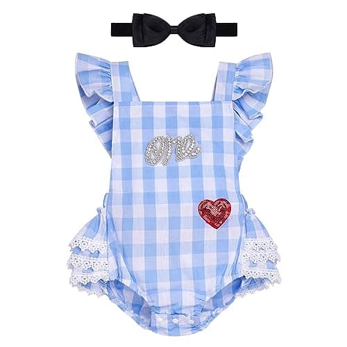 IMEKIS Baby Girl Boho Romper & Headband Summer Outfit