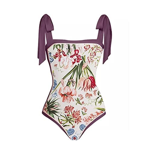 IBAKOM Women Floral High Cut Two Piece Swimsuit Set