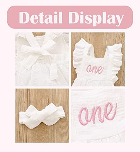 Aslaylme 1st Birthday Girl Outfit Bodysuit