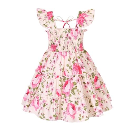 Younger Tree Girls Sleeveless Ruffle Dress Summer Beach Outfit