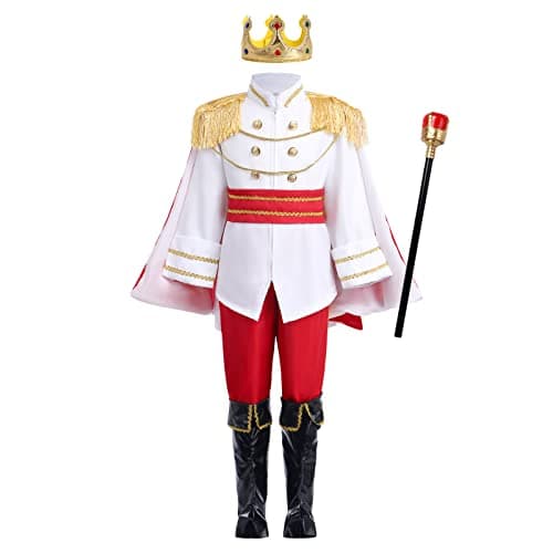 ODIZLI Prince Charming Costume for Kids Boys - Halloween Carnival Dress Up Suit