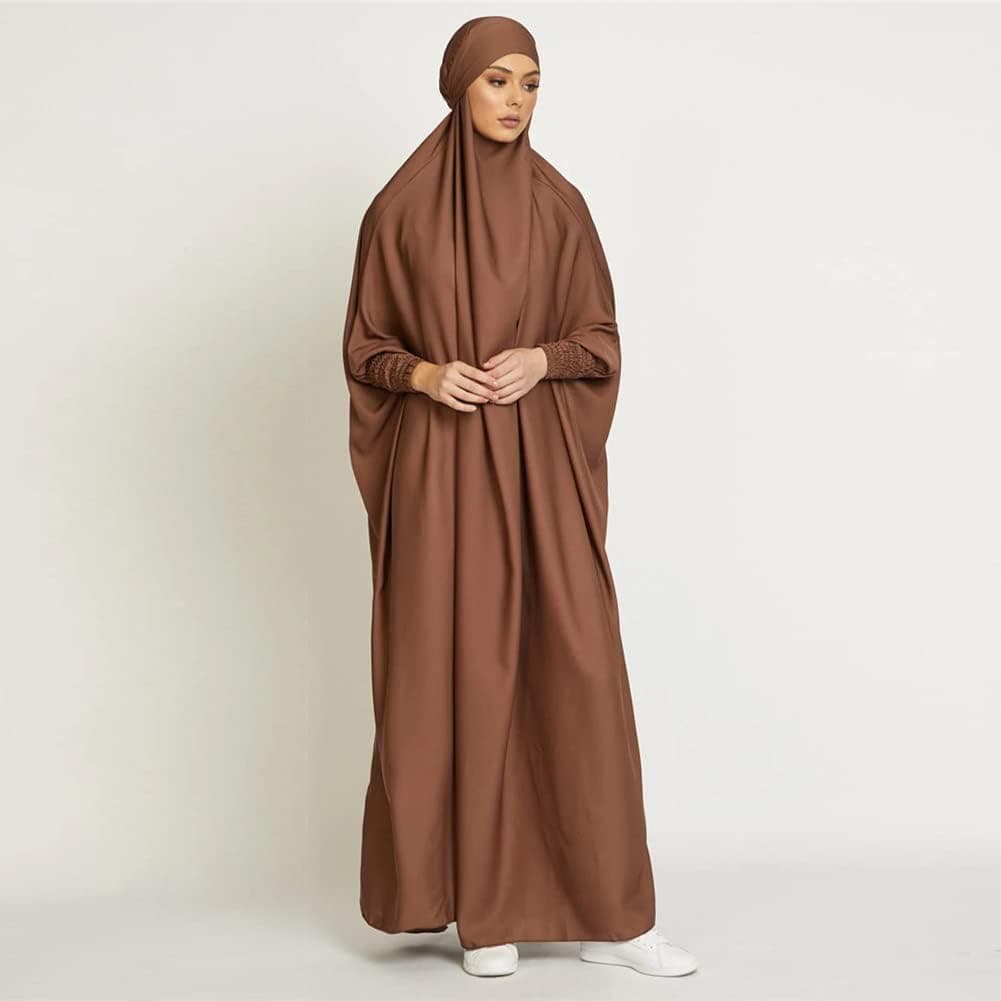 Women Muslim Abaya Long Sleeve Eid Dress Full Cover Middle East Arabian Robe Ramadan Dubai Islamic Prayer Clothes