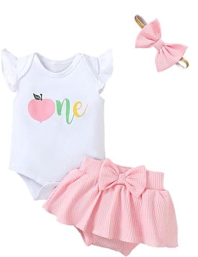 Aslaylme Baby Girl 1st Birthday Sunflower Outfit