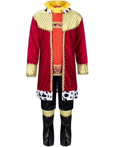 Elibelle Boys' Red Royal Birthday & Halloween Cosplay Outfit